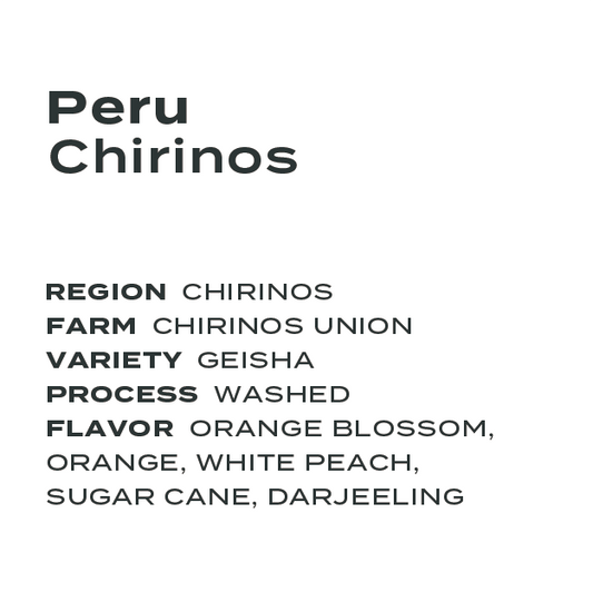 Peru Chirinos Geisha Washed